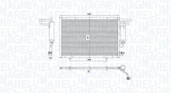 MAGNETI MARELLI 350203754000 Condenser, air conditioning