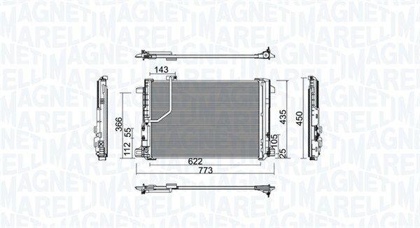 MAGNETI MARELLI 350203755000 Condenser, air conditioning