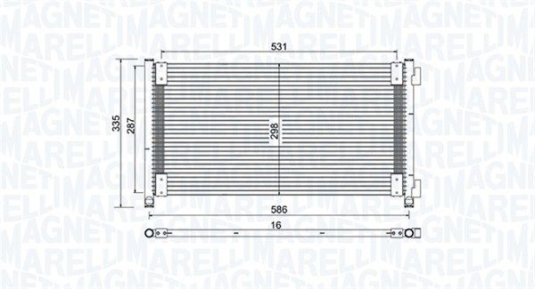MAGNETI MARELLI 350203757000 Condenser, air conditioning