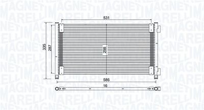 Condenser, air conditioning MAGNETI MARELLI 350203757000