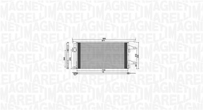 Condenser, air conditioning MAGNETI MARELLI 350203761000