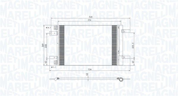 MAGNETI MARELLI 350203766000 Condenser, air conditioning