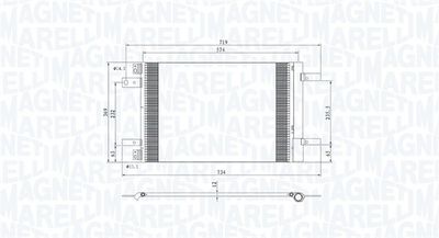 Condenser, air conditioning MAGNETI MARELLI 350203766000