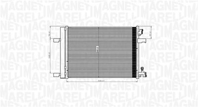 Condenser, air conditioning MAGNETI MARELLI 350203769000