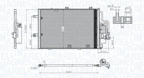 MAGNETI MARELLI 350203770000 Condenser, air conditioning