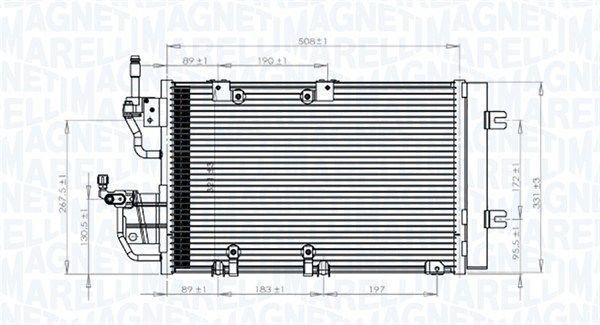 MAGNETI MARELLI 350203771000 Condenser, air conditioning