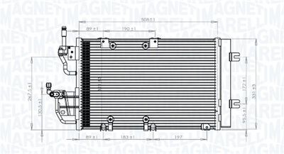 Condenser, air conditioning MAGNETI MARELLI 350203771000