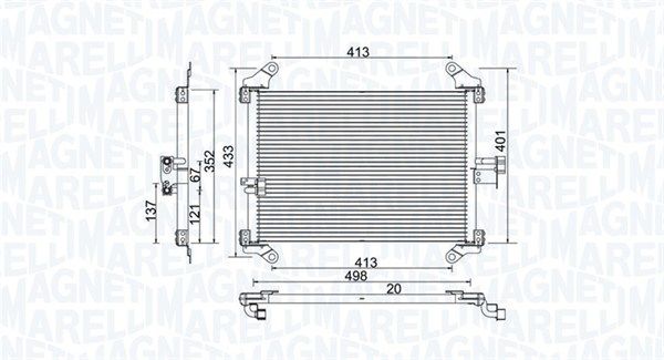 MAGNETI MARELLI 350203772000 Condenser, air conditioning