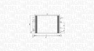 Condenser, air conditioning MAGNETI MARELLI 350203773000