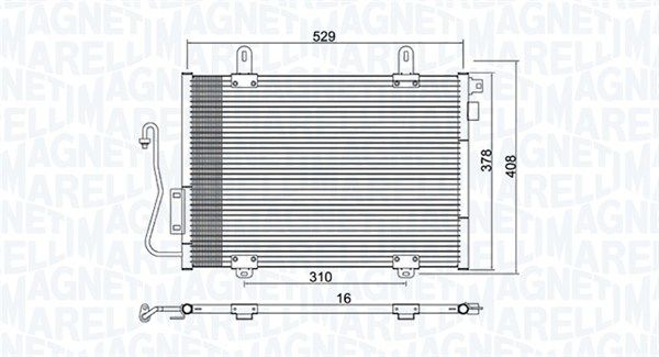 MAGNETI MARELLI 350203775000 Condenser, air conditioning