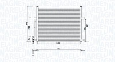 Condenser, air conditioning MAGNETI MARELLI 350203776000