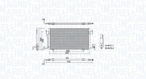 MAGNETI MARELLI 350203777000 Condenser, air conditioning