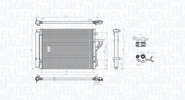 MAGNETI MARELLI 350203778000 Condenser, air conditioning