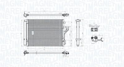 Condenser, air conditioning MAGNETI MARELLI 350203778000