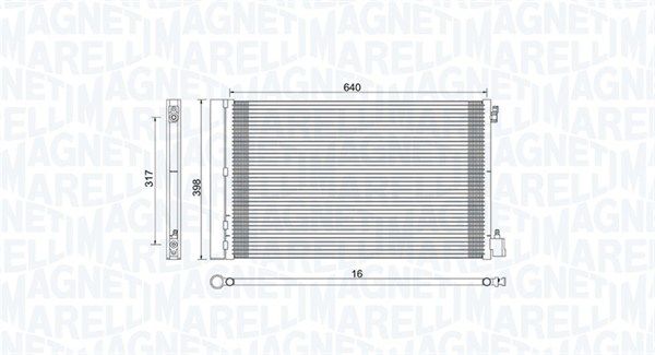 MAGNETI MARELLI 350203779000 Condenser, air conditioning