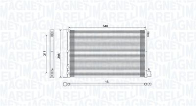 Condenser, air conditioning MAGNETI MARELLI 350203779000