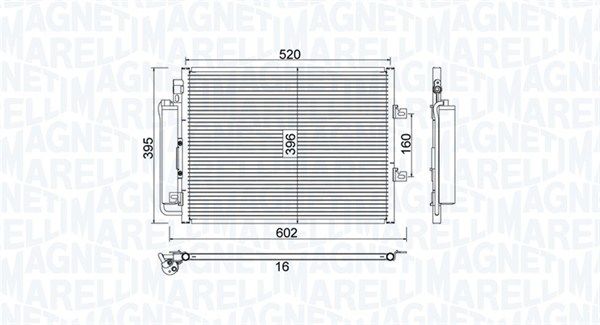 MAGNETI MARELLI 350203780000 Condenser, air conditioning