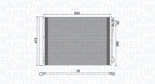 MAGNETI MARELLI 350203781000 Condenser, air conditioning