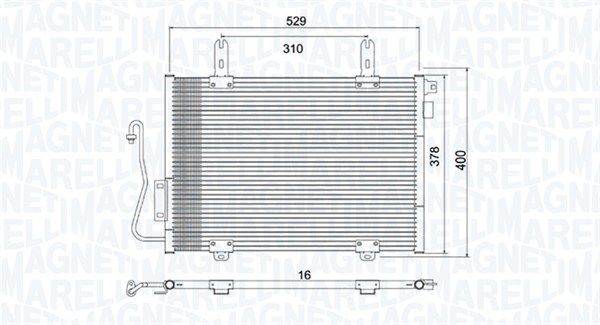 MAGNETI MARELLI 350203782000 Condenser, air conditioning