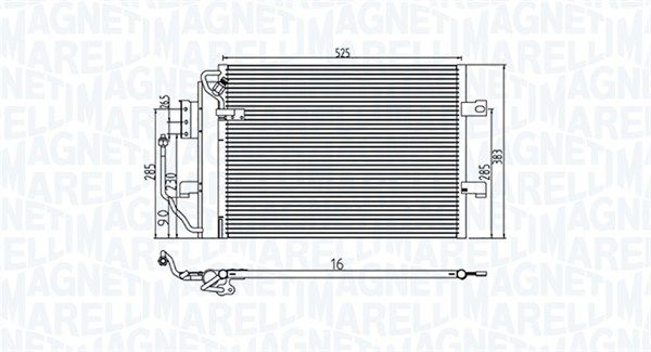 MAGNETI MARELLI 350203785000 Condenser, air conditioning