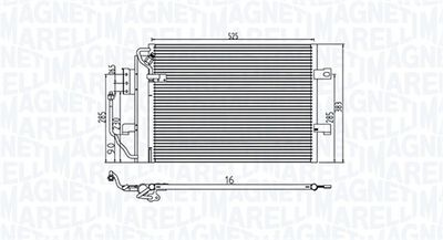Condenser, air conditioning MAGNETI MARELLI 350203785000
