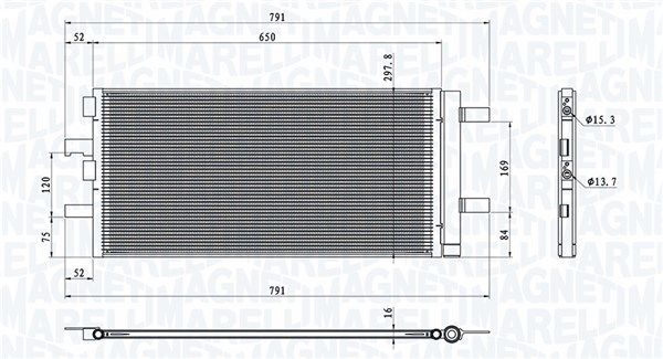 MAGNETI MARELLI 350203786000 Condenser, air conditioning