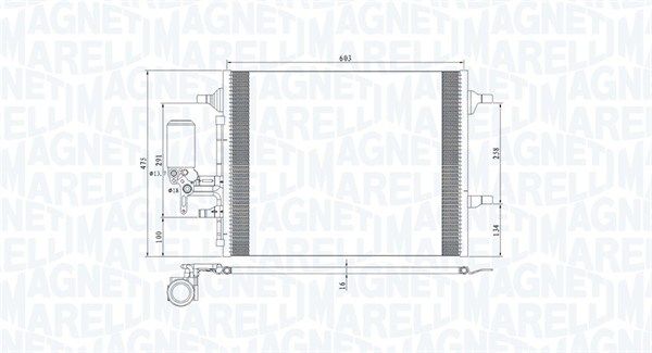 MAGNETI MARELLI 350203789000 Condenser, air conditioning