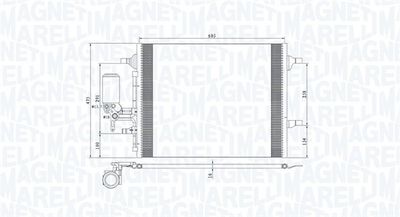 Condenser, air conditioning MAGNETI MARELLI 350203789000