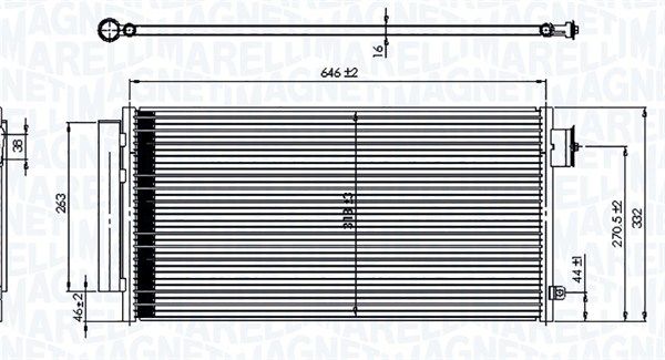 MAGNETI MARELLI 350203791000 Condenser, air conditioning