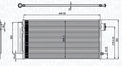 Condenser, air conditioning MAGNETI MARELLI 350203791000