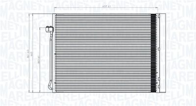 Condenser, air conditioning MAGNETI MARELLI 350203795000
