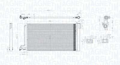 Condenser, air conditioning MAGNETI MARELLI 350203796000