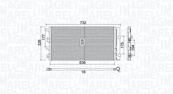 MAGNETI MARELLI 350203797000 Condenser, air conditioning