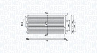 Condenser, air conditioning MAGNETI MARELLI 350203797000