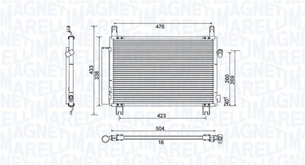 MAGNETI MARELLI 350203798000 Condenser, air conditioning