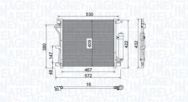 MAGNETI MARELLI 350203799000 Condenser, air conditioning