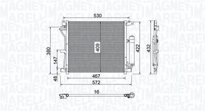 Condenser, air conditioning MAGNETI MARELLI 350203799000
