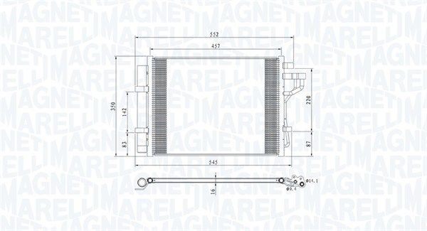 MAGNETI MARELLI 350203802000 Condenser, air conditioning