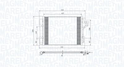 Condenser, air conditioning MAGNETI MARELLI 350203802000