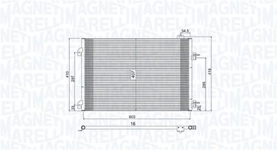 Condenser, air conditioning MAGNETI MARELLI 350203803000