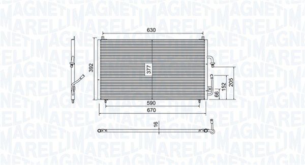 MAGNETI MARELLI 350203804000 Condenser, air conditioning