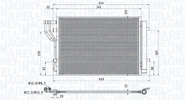 MAGNETI MARELLI 350203805000 Condenser, air conditioning