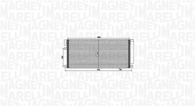 Condenser, air conditioning MAGNETI MARELLI 350203806000