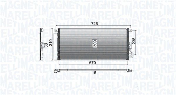 MAGNETI MARELLI 350203807000 Condenser, air conditioning