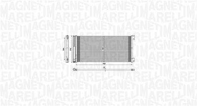 Condenser, air conditioning MAGNETI MARELLI 350203808000