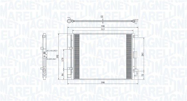 MAGNETI MARELLI 350203809000 Condenser, air conditioning