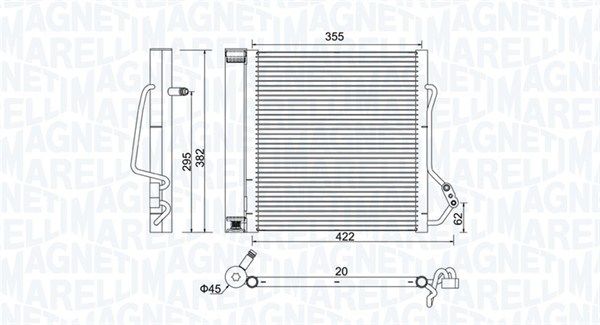 MAGNETI MARELLI 350203810000 Condenser, air conditioning