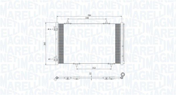 MAGNETI MARELLI 350203812000 Condenser, air conditioning