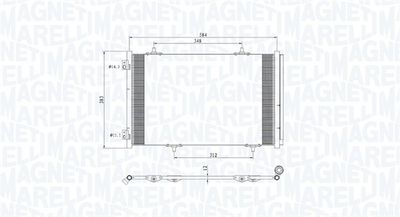 Condenser, air conditioning MAGNETI MARELLI 350203812000