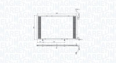 Condenser, air conditioning MAGNETI MARELLI 350203813000